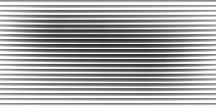 Abstract white and gray wavy horizontal lines background. Modern minimalist geometric pattern texture with smooth 3D shadow effects for web banner.
