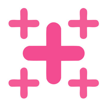 Purple plus sign cross symbol vector