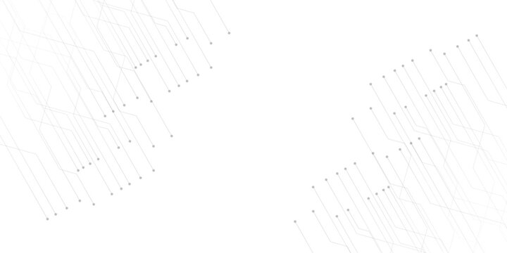 Abstract Network Connections, Digital Data Flow, Futuristic Technology Grid, Clean White Background Vector Art