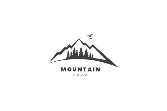 Mountain logo design template vector