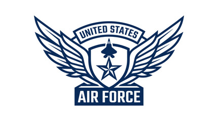 Obraz premium United States Air Force Military Logo.