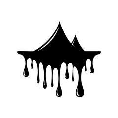 Fototapeta premium Black bat silhouette icon vector