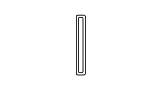 Minimalist vertical line icon for user interface design