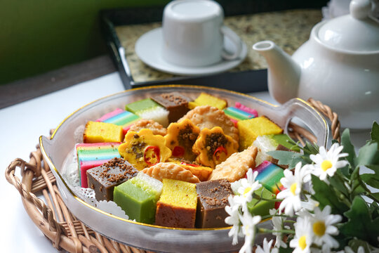 Traditional Malay Kuih Platter Assortment