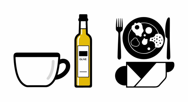 Simple Breakfast Table Setting.