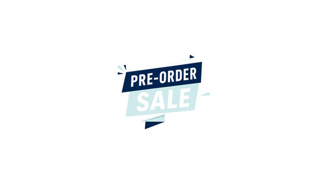 Preorder Sale Transparent 4K Sale Banner PNG Asset