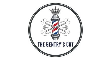 Fototapeta premium The Gentry's Cut barber logo design.