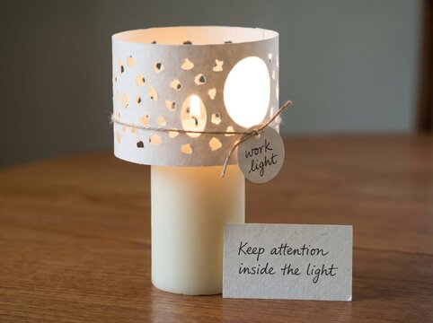 Handmade Ivory Candle Lantern for Low Attention Span