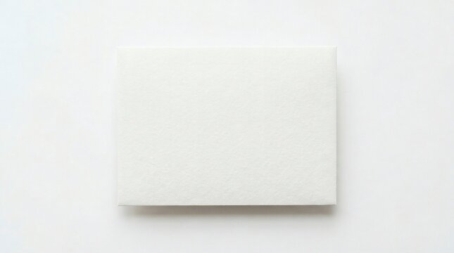 Blank White Envelope Mockup Front Facing Isolated White Background