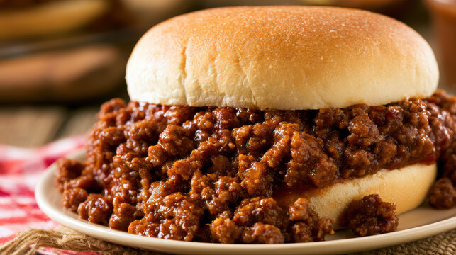american sloppy joe sandwich food photography