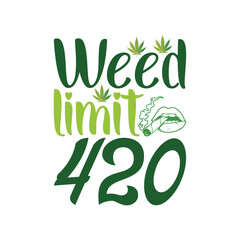 Naklejka premium Weed limit 420 5