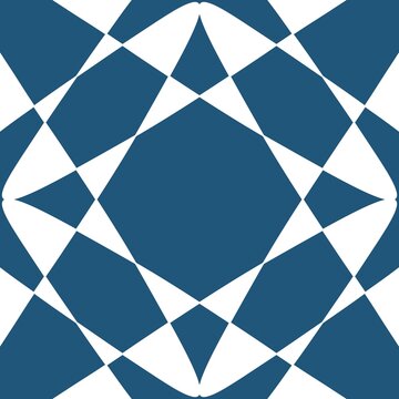 Blue Modern Geometric Seamless Abstract Pattern