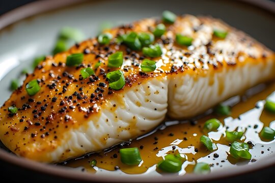 maple dijon haddock on a plate