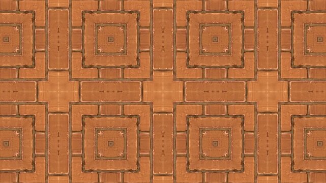 A seamless pattern of geometric shapes on a brick background