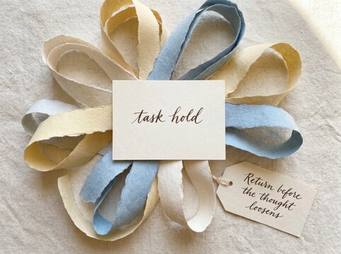 Task Hold Note with Ribbons for Low Attention Span