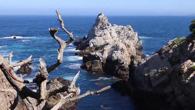 The rugged coast of California at Point Lobos State Natural Reserve just south of Monterey California.