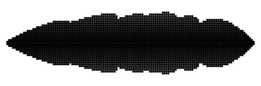 Black Halftone Dotted Horizontal Copy Space Area for Text, Abstract Modern Tech Banner Title, Poster, Template, Slogan, Headline, Brand Name Background for Text Underlay Isolated on Transparent