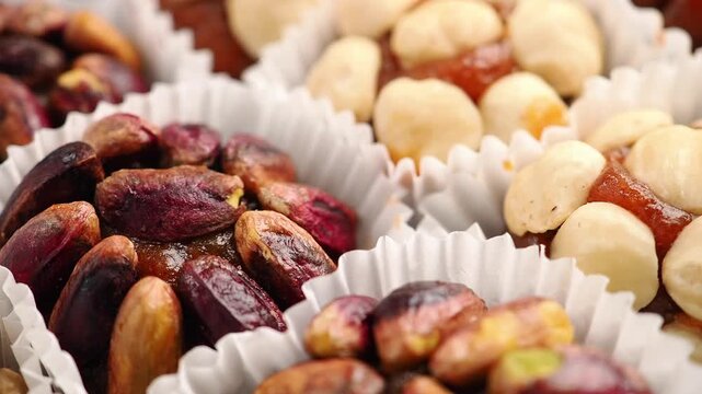 Turkish Delight Atom Cezerye, a traditional Turkish sweet often combined with nuts