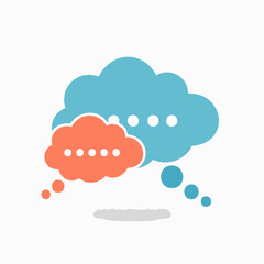 Obraz premium Two Speech Bubbles Icon