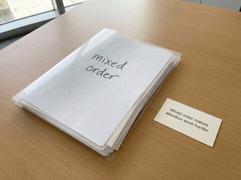 Mixed Order Papers Affecting Attention Span
