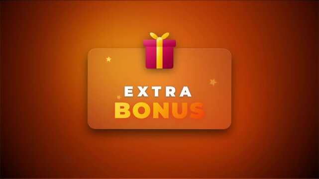 Animated extra bonus gift cards
