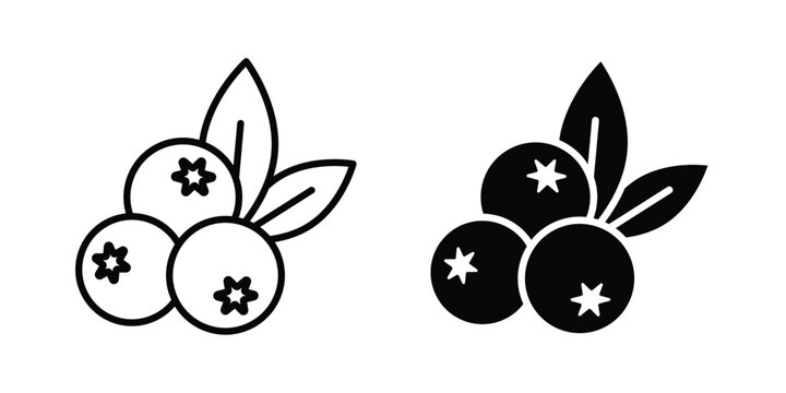 Berry icon fill and line concepts