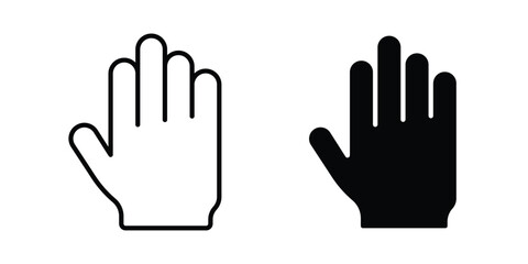 Obraz premium Hand icon fill and line concepts
