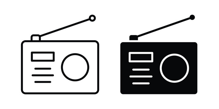 Radio icon fill and line concepts
