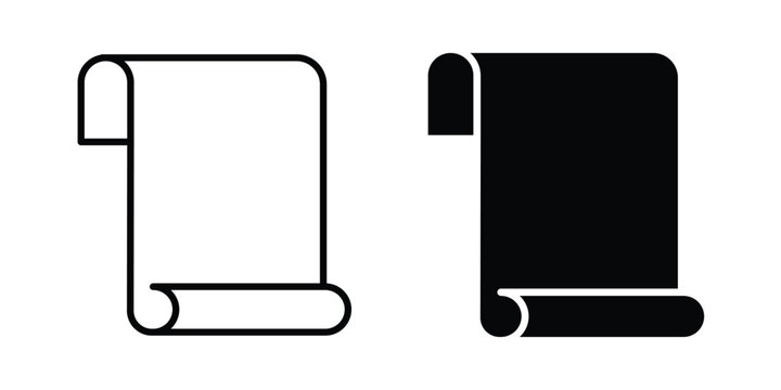 Scroll icon fill and line concepts
