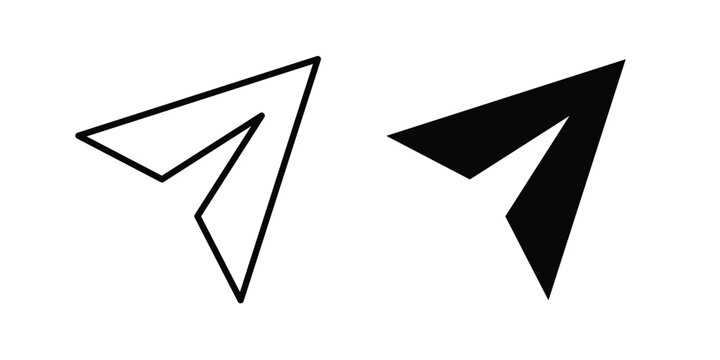 Send button icon fill and line concepts