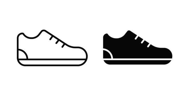 Sneaker icon fill and line concepts