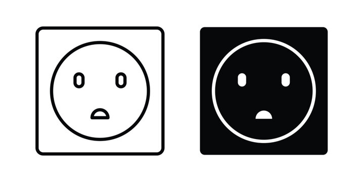 Socket icon fill and line concepts