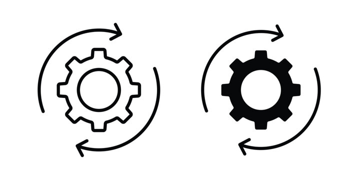 Workflow icon fill and line concepts