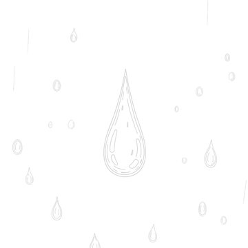 Large single rain drop falling.