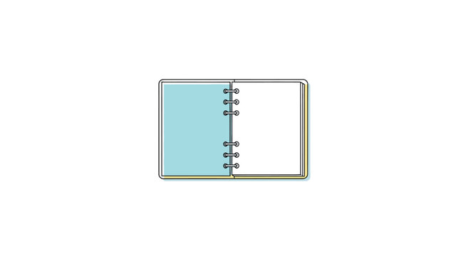Simple light blue rectangle with black and yellow border