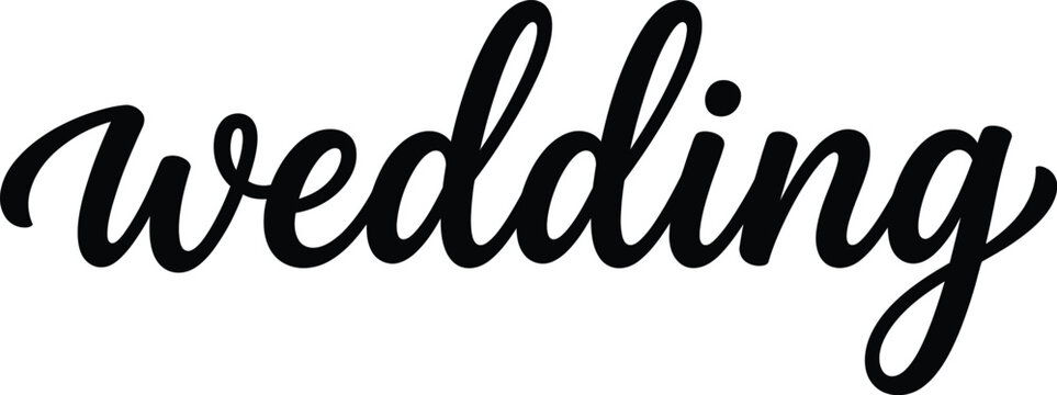 Wedding calligraphy text elegant script typography for celebrations