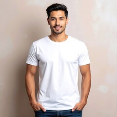 Obraz premium a man wearing a white t - shirt