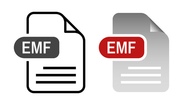 EMF file format icon, enhanced metafile document symbol