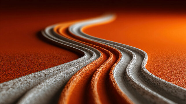 Triple paths isolated on clean background representing multiple options and decision making concept, branching routes symbolizing choices, strategy, exploration and diverse opportunities