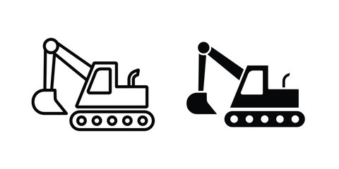 Naklejka premium Excavator icon
