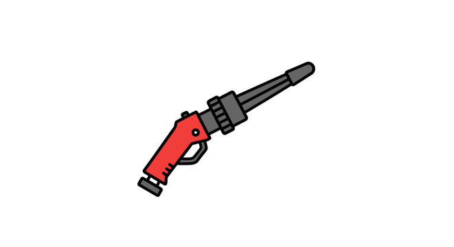 Red and black electric drill tool.