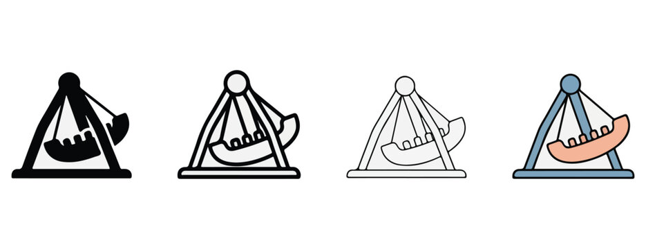 playground swings for kids to play on outdoor equipment  various styles and colors