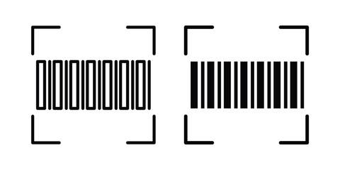 Obraz premium Barcode read icon line and fill concepts