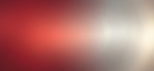 Obraz premium Red and Silver grainy color gradient background retro noise texture effect web banner header backdrop design 