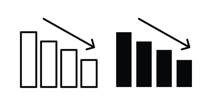 Chat arrow down icon line and fill concepts