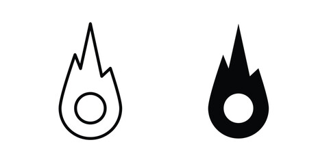 Comet icon line and fill concepts © Cristiane