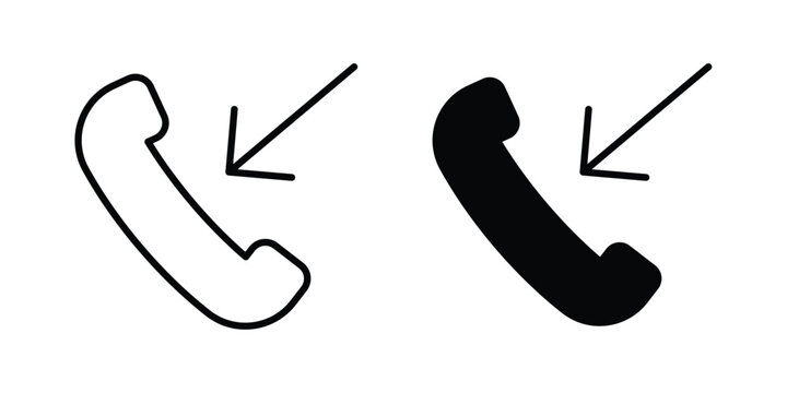 Incoming Call icon line and fill concepts