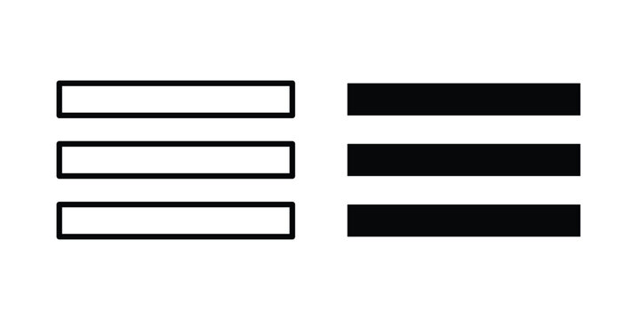 Menu icon line and fill concepts