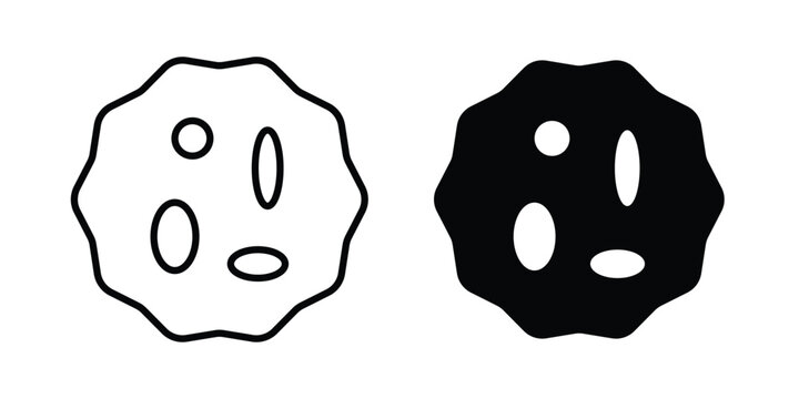 Microorganism icon line and fill concepts