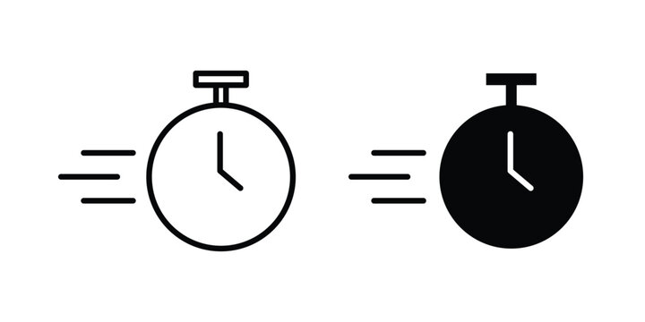 quick response icon line and fill concepts